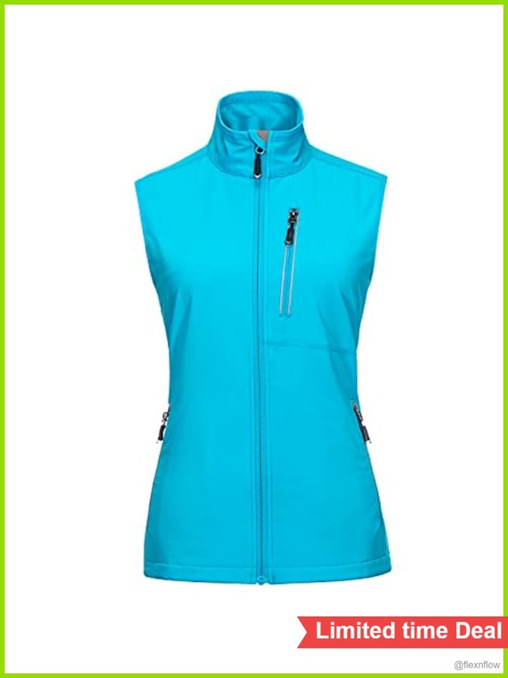 Women's Windproof Lightweight Running Vest 6 Pockets Golf Travel
